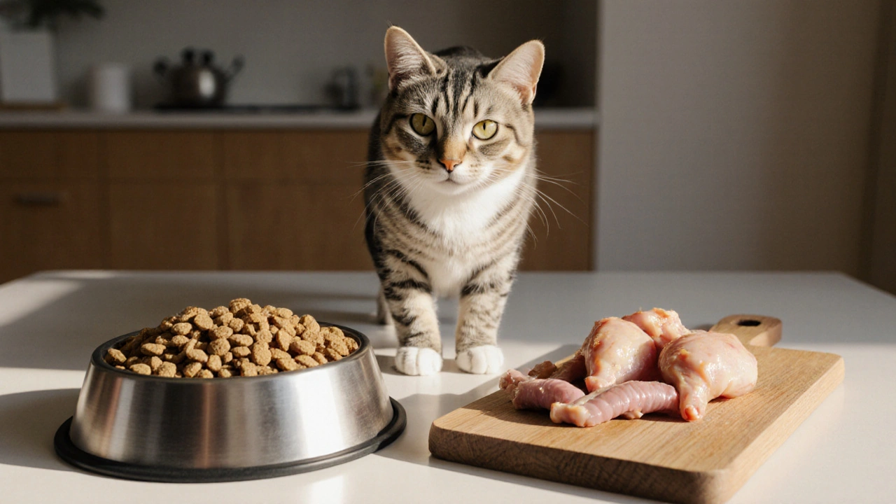 Можно ли чередовать сухой корм и натуральную еду для кошек?