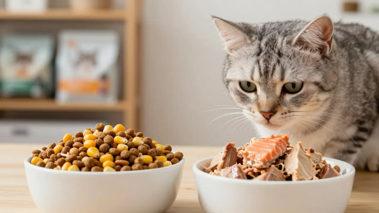 Какие корма считаются грубыми для кошек?