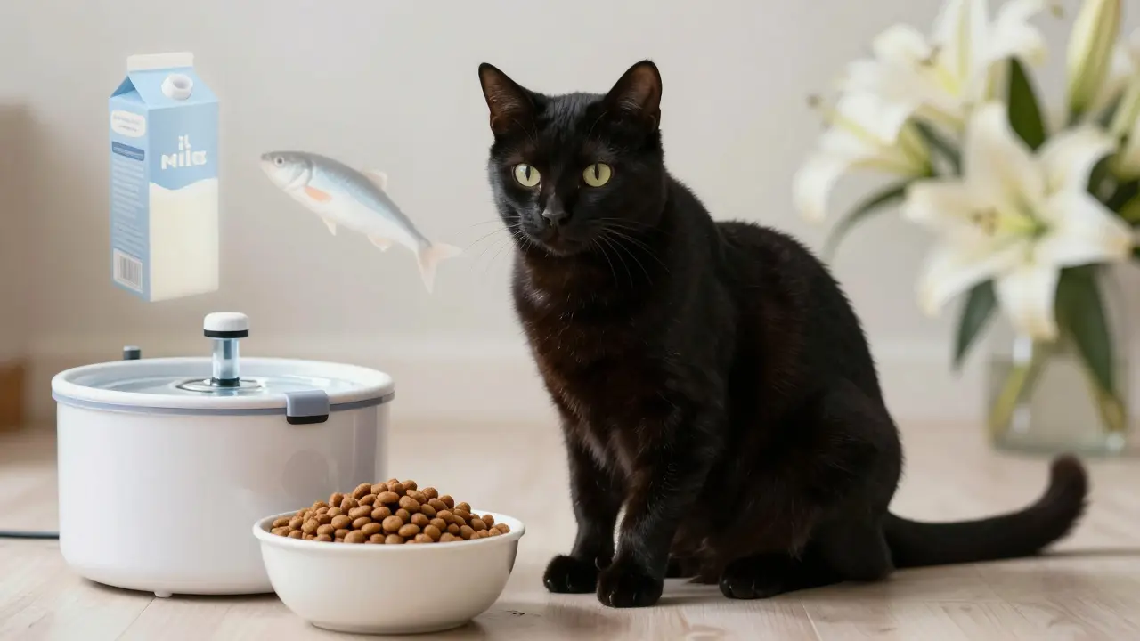 Здоровый кот с правильным кормом
